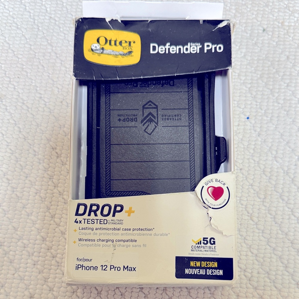 otterbox defender drop + iphone 12 pro max 77-654449 black  new